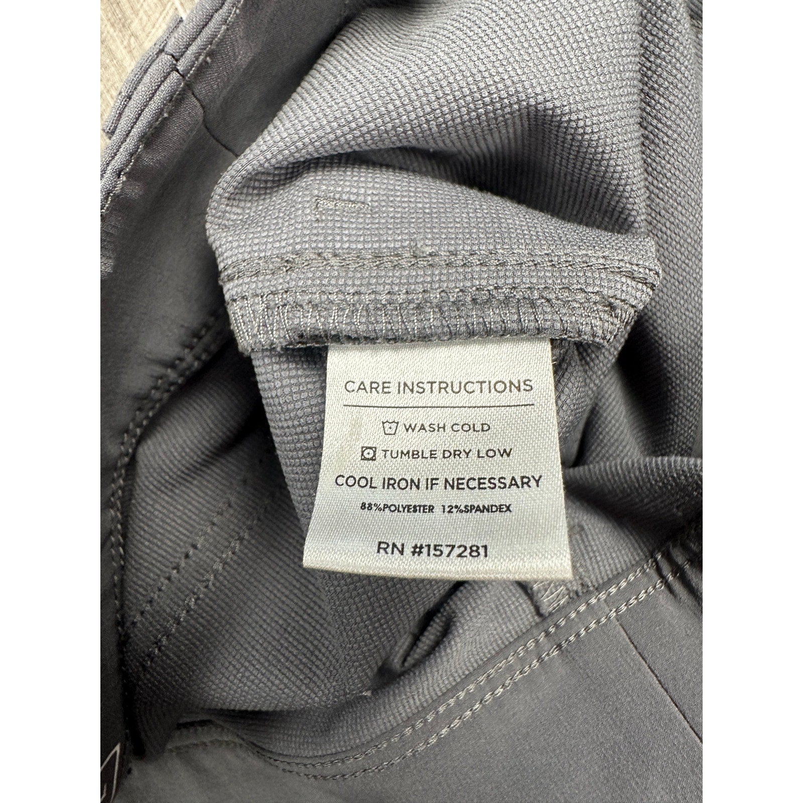 Mizzen+Main Helmsman 5 Pocket Slim Fit Performance Chino Pants in Gray — Size 32x30 // Preowned