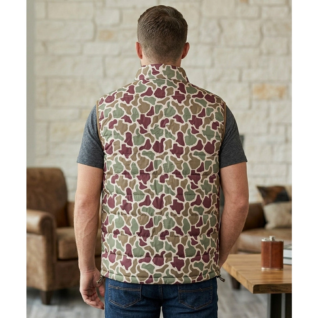 Texas A&M Aggies Amigo Provisions Camo Quilted Puffer Reversible Vest - 2XL