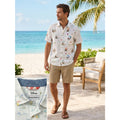 Disney x Tommy Bahama Short Sleeve Beach Vacation Shirt in White with Multi Print — Size Medium // Preowned