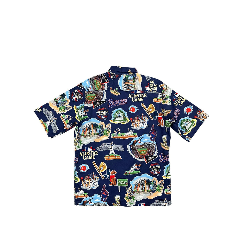 Reyn Spooner MLB Texas Rangers All Star Game 2024 Hawaiian Short Sleeve Shirt in Navy — Size Small // Preowned