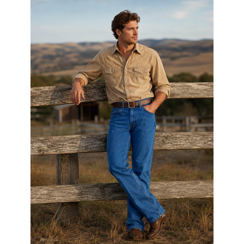 Wrangler Vintage Made in USA Cowboy Cut Regular Fit Jean in Blue — Size 34x34 // Preowned