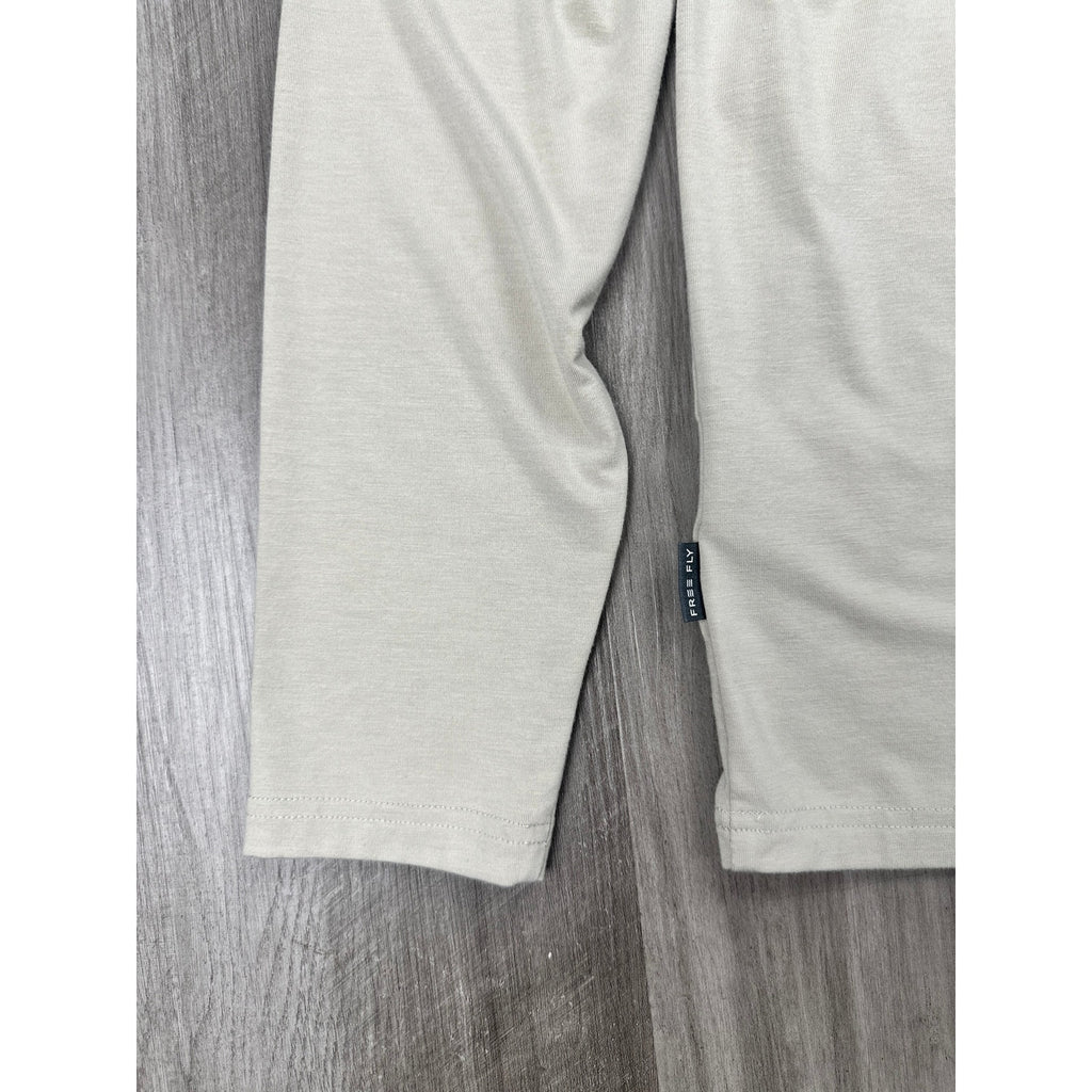 Free Fly Bamboo Flex Long Sleeve Henley in Beige Tan — Size Large // Preowned