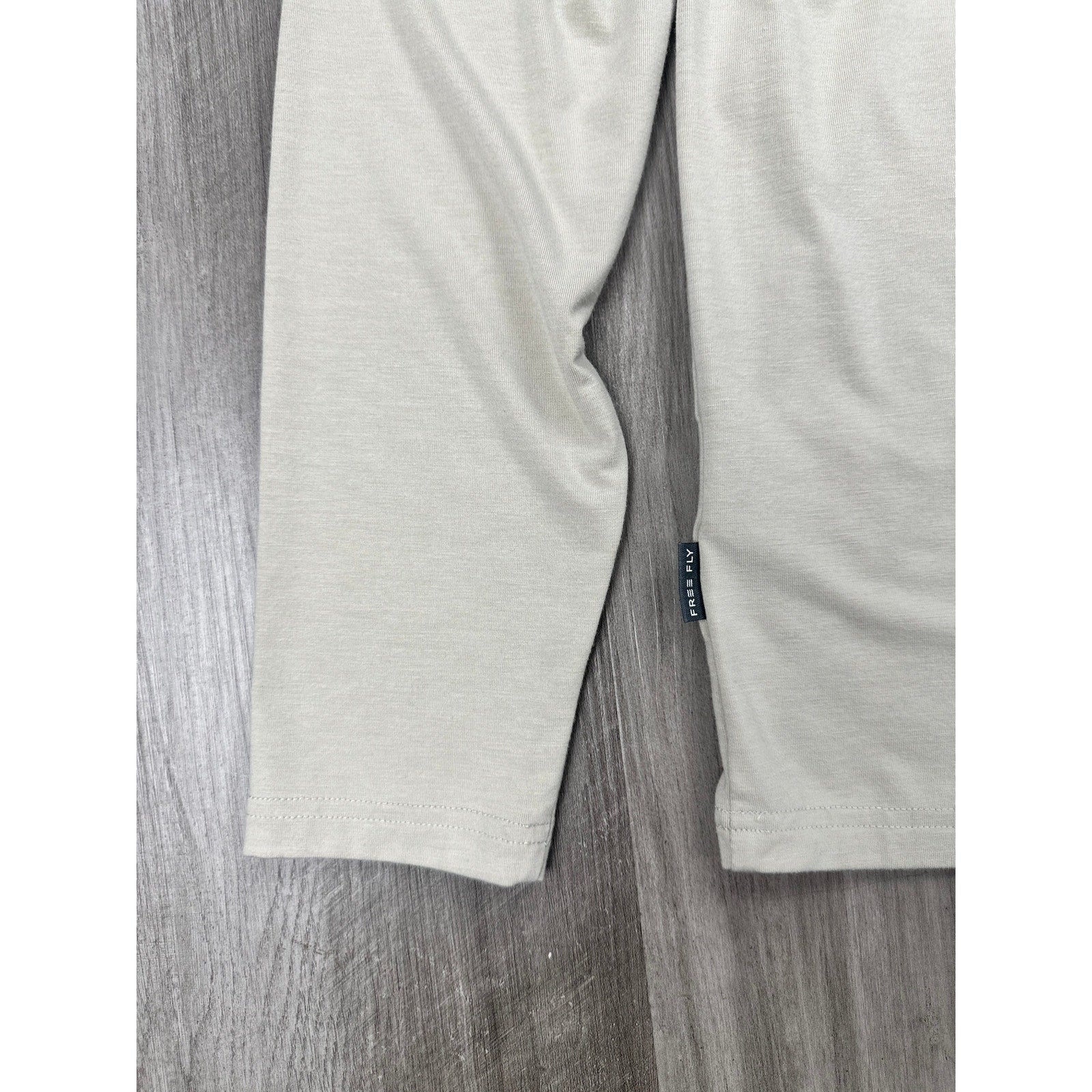 Free Fly Bamboo Flex Long Sleeve Henley in Beige Tan — Size Large // Preowned