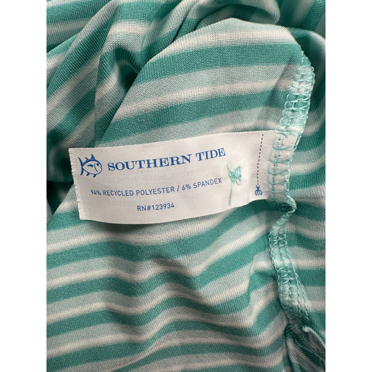 Southern Tide Driver Gulf Stripe Short Sleeve Performance Polo — Size 2XL // Preowned