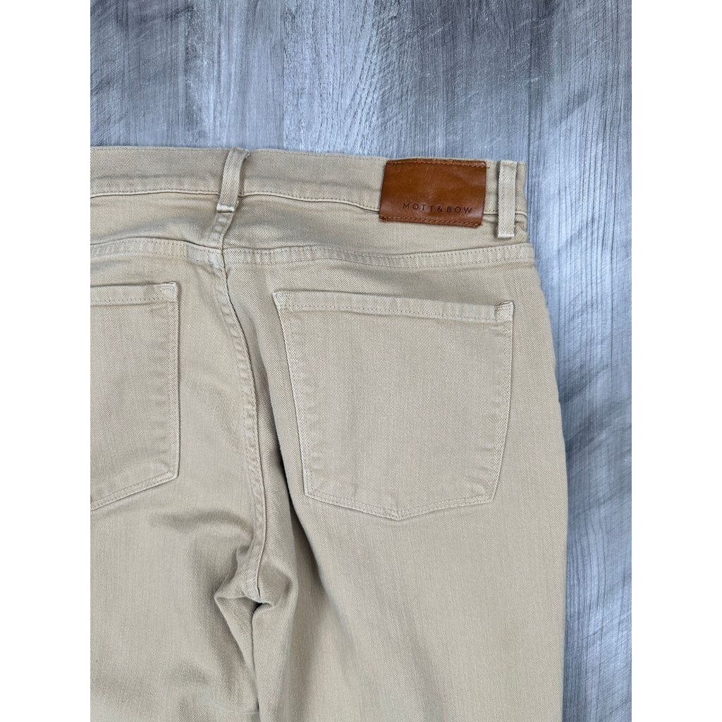 Mott & Bow Straight Mercer Jeans in Light Khaki — Size 34x32 // Preowned