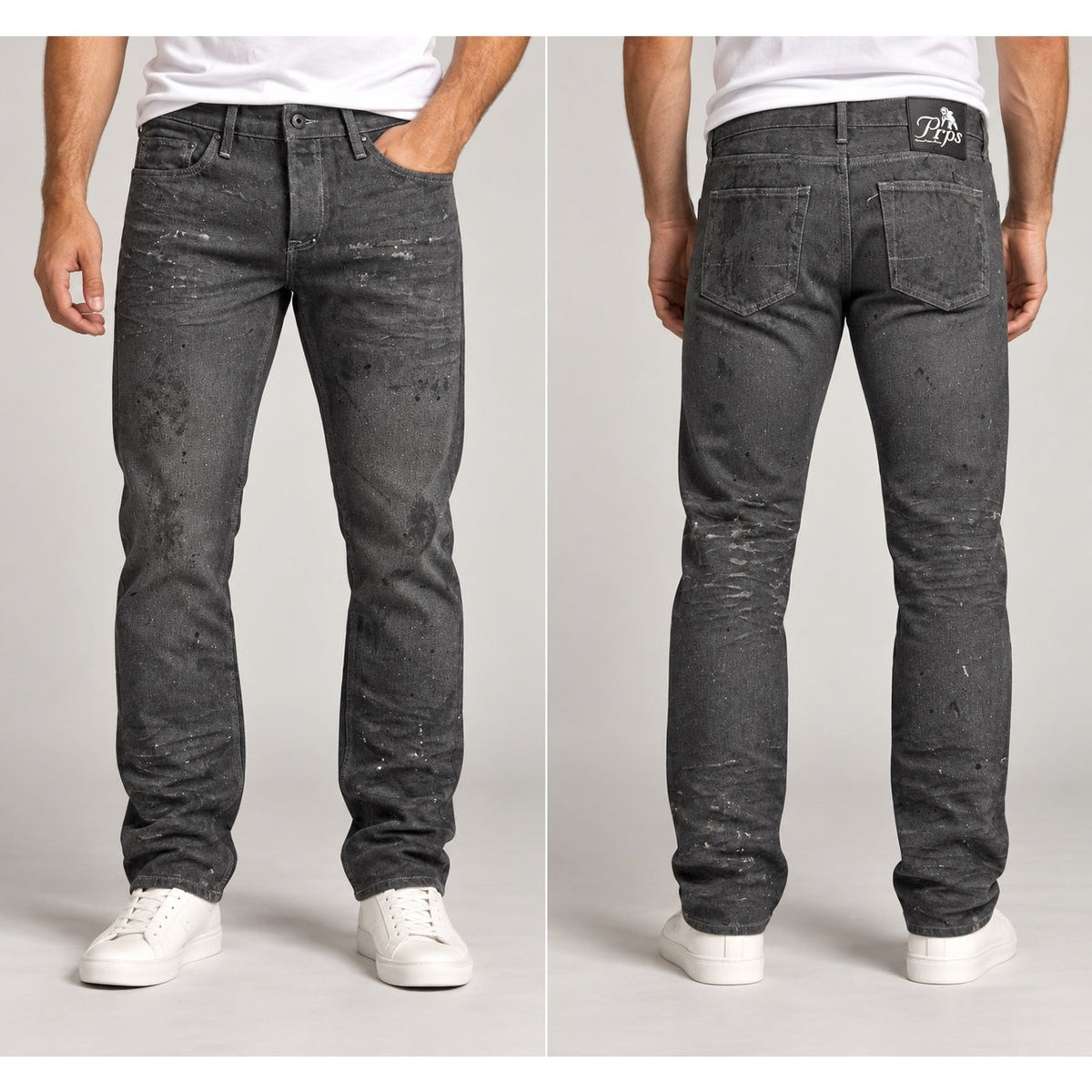 PRPS Demon Straight Fit Paint Splattered Jeans — Size 31