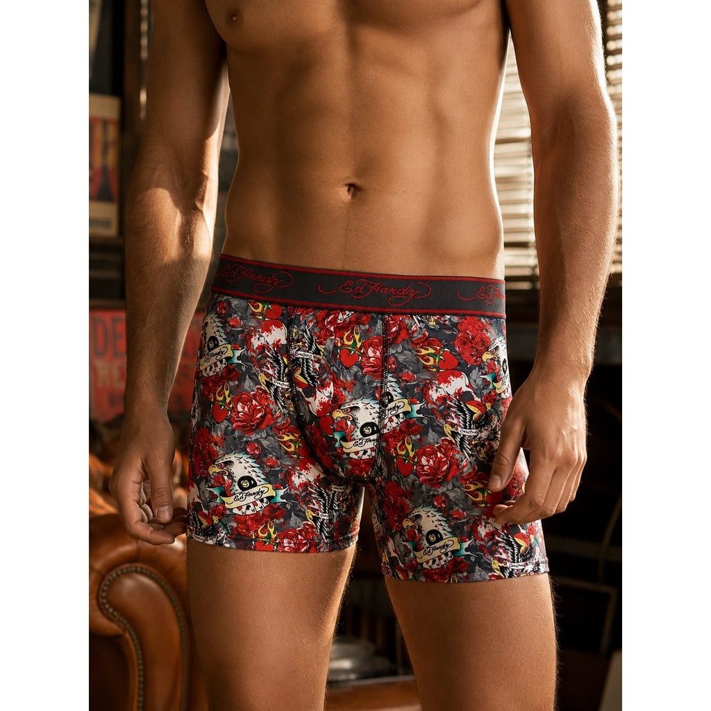 Ed Hardy Performance Boxer Briefs 4-Pack — Size Medium