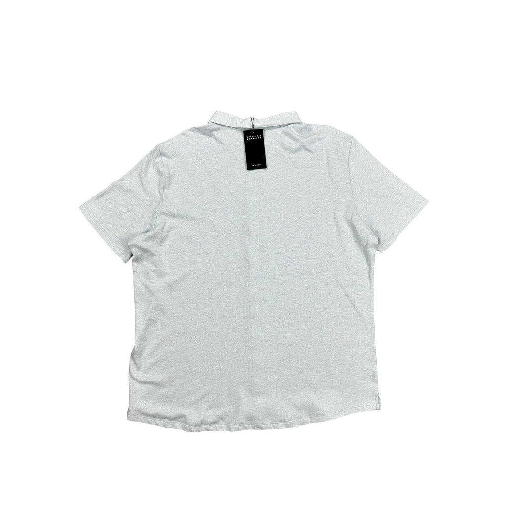 Robert Barakett Catalina Short Sleeve Knit Shirt in Soft Chambray — Size 2XL