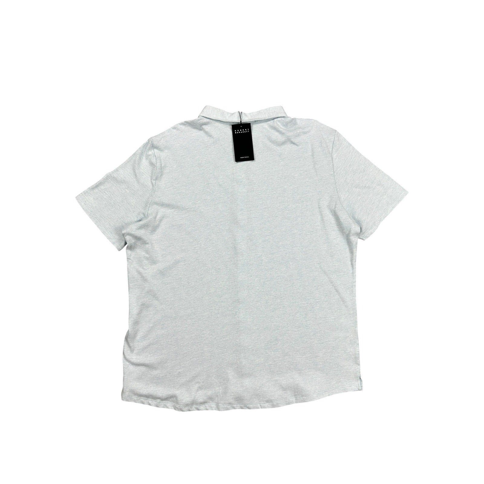 Robert Barakett Catalina Short Sleeve Knit Shirt in Soft Chambray — Size 2XL
