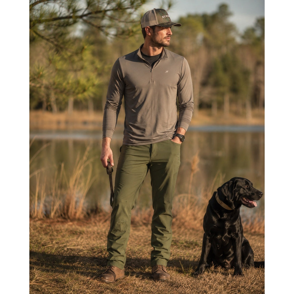 Burlebo Challenger Performance Stretch Pants Olive Green — Medium