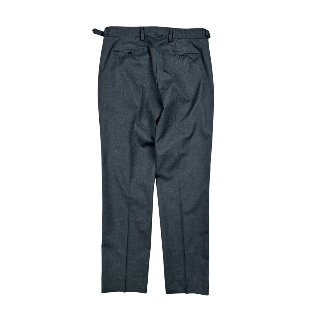 Belstaff FW13 Tailored Made in Italy Wool Trousers with Side Adjusters in Black — Size 46 (US 30) // Preowned