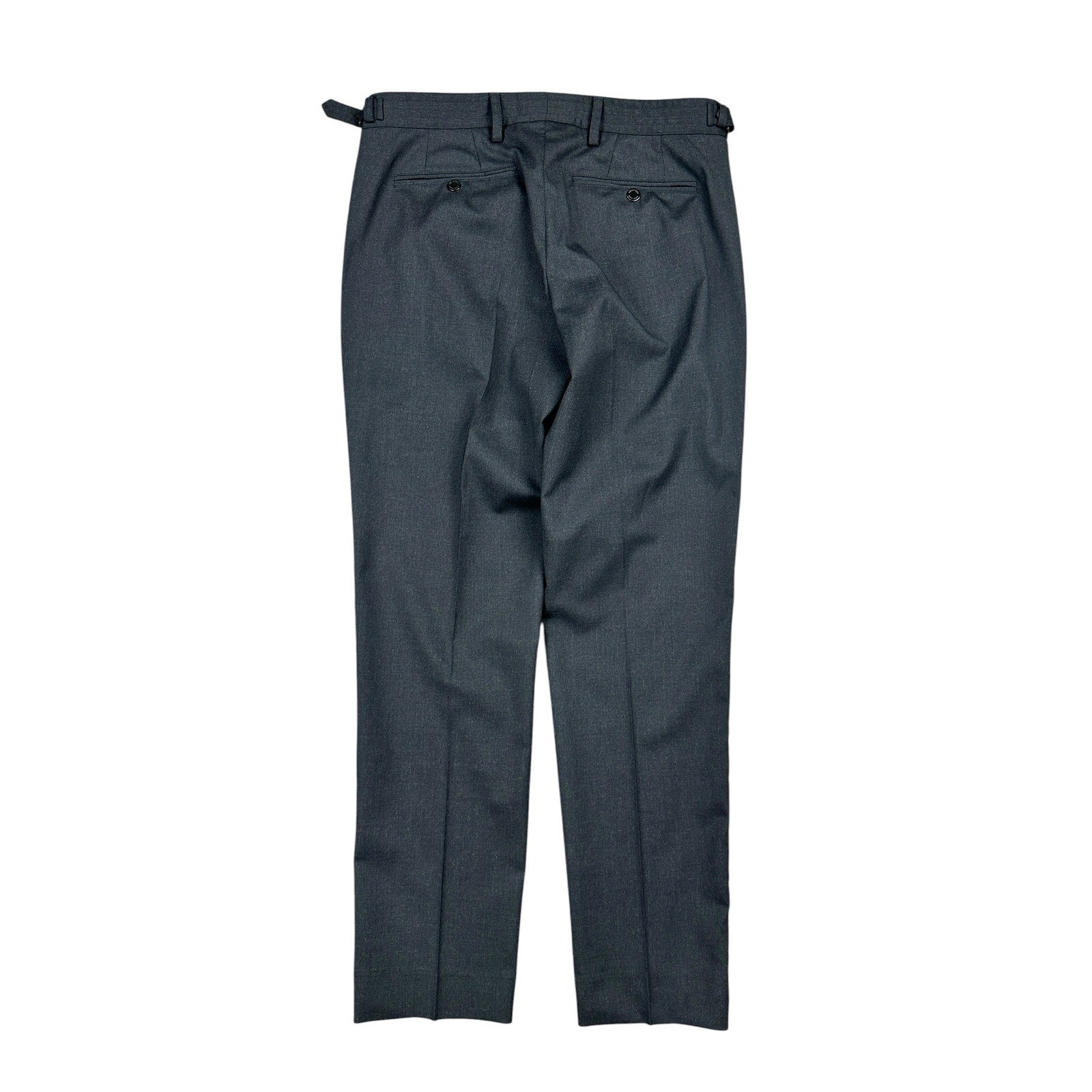 Belstaff FW13 Tailored Made in Italy Wool Trousers with Side Adjusters in Black — Size 46 (US 30) // Preowned