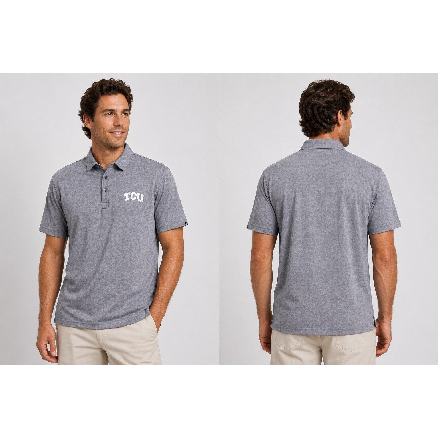 Travis Mathew TCU Texas Christian University Horned Frogs Oceanside Golf Polo in Purple — Size Large // Preowned