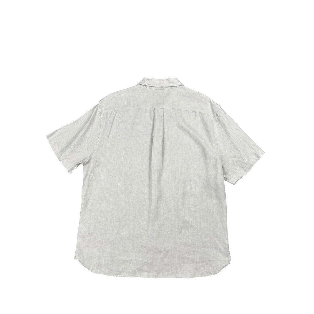 Vince Linen Classic Fit Short Sleeve Shirt in Rosewater — Size Large