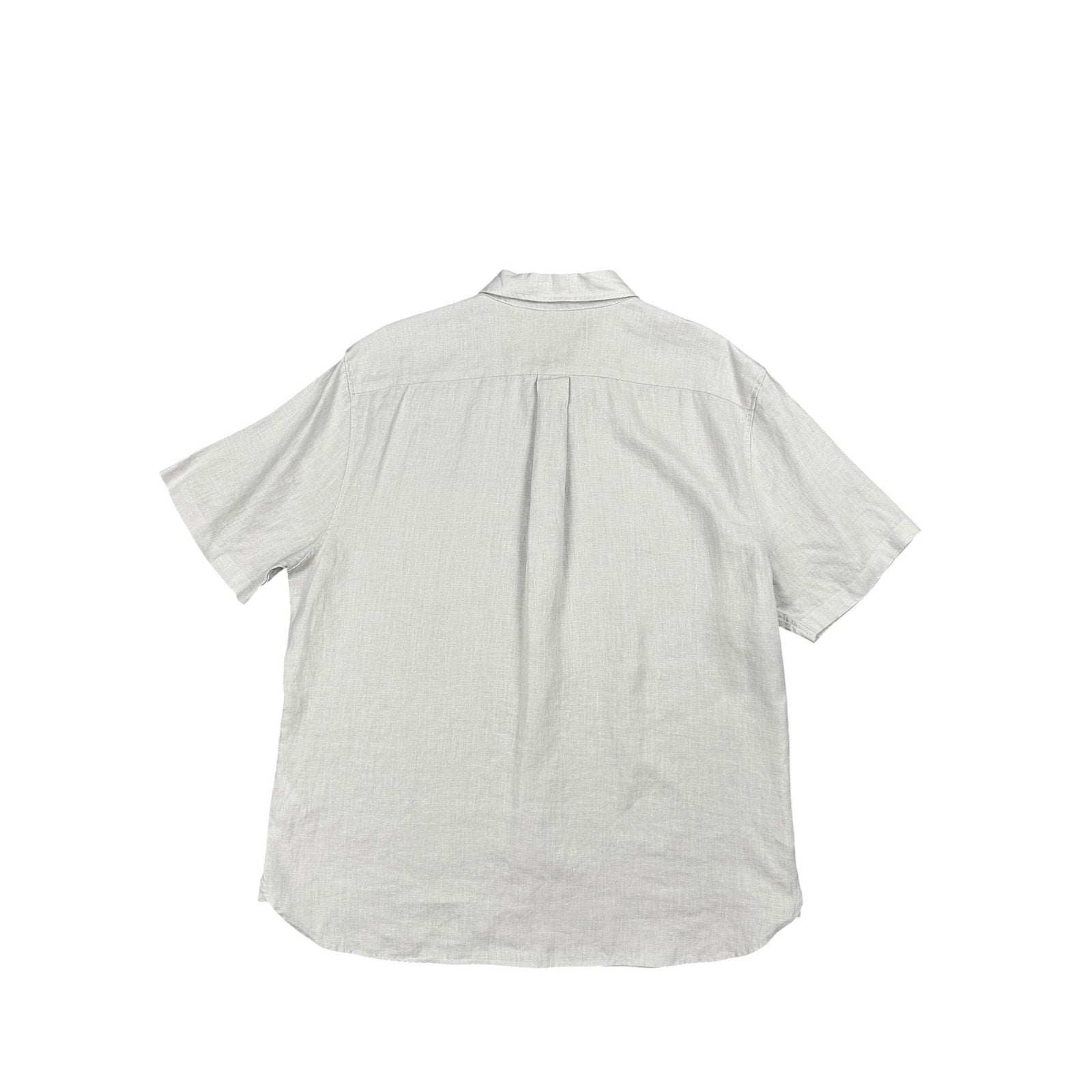 Vince Linen Classic Fit Short Sleeve Shirt in Rosewater — Size Large