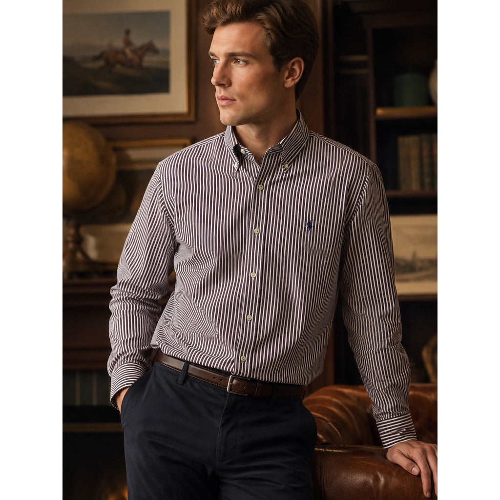 Polo Ralph Lauren Classic Fit Performance Stripe Button-Down — Large