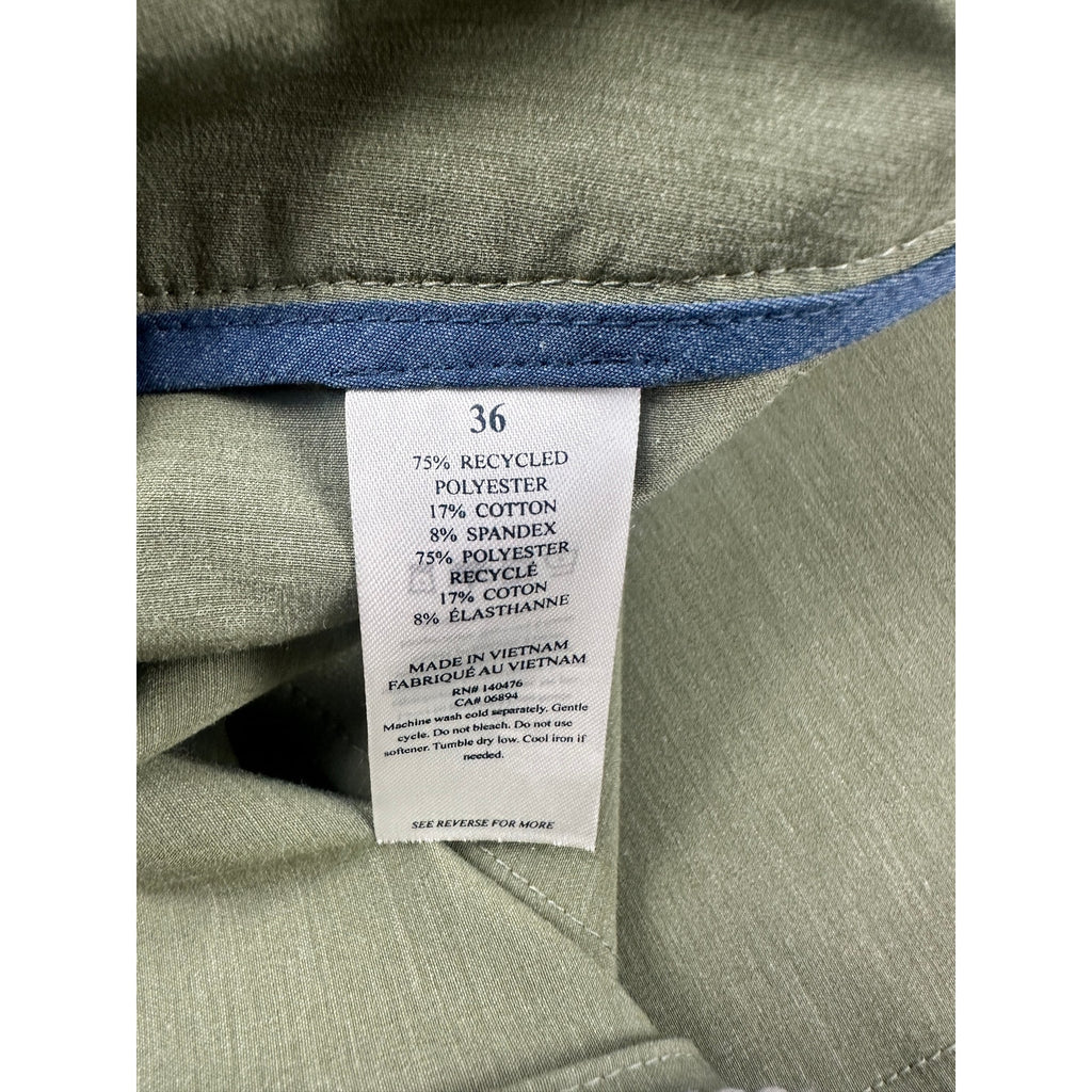 Faherty All Day Hybrid Shorts in Green — Size 36 // Preowned