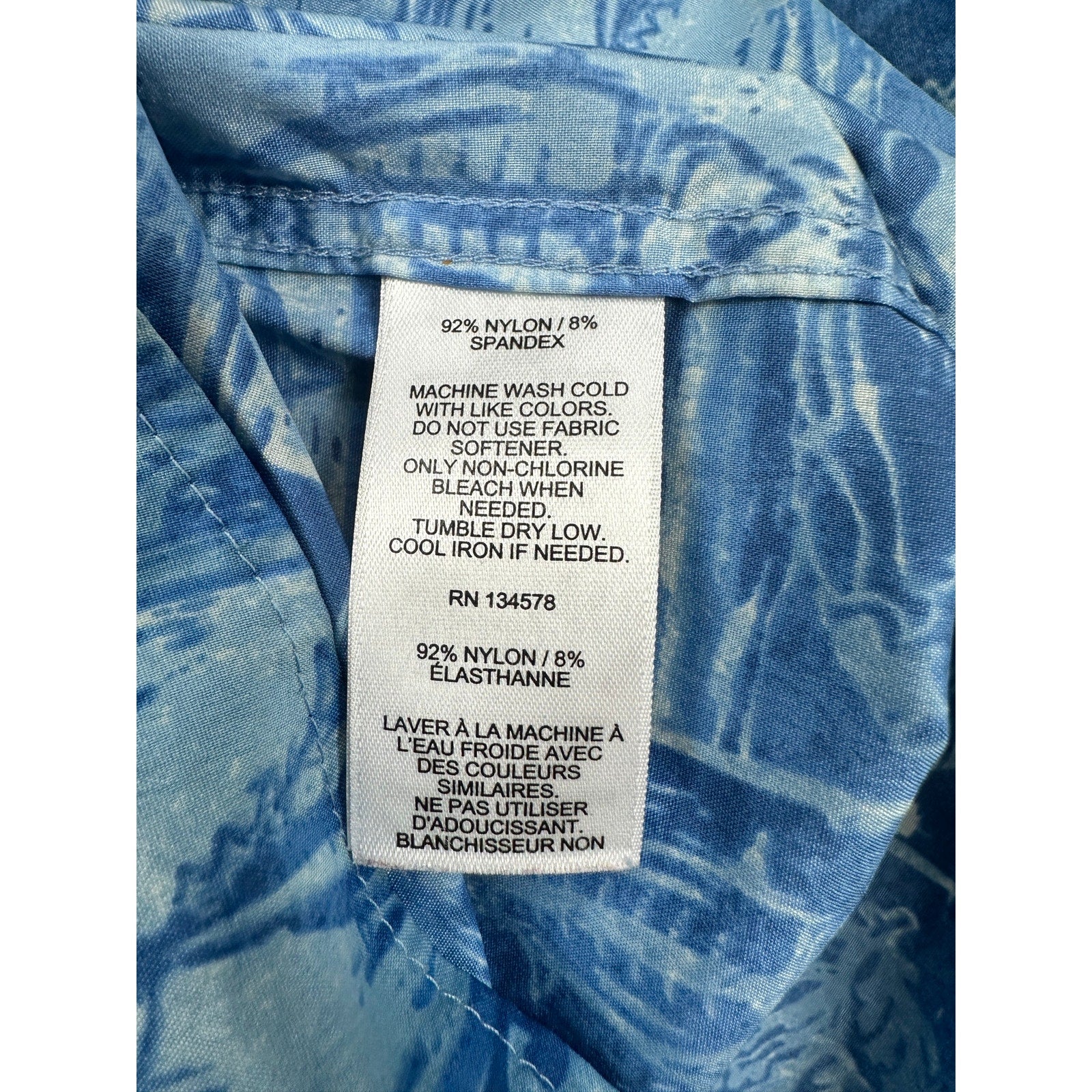 Vineyard Vines Performance Crab Fish Classic Fit Whale Shirt in Blue — Size Large