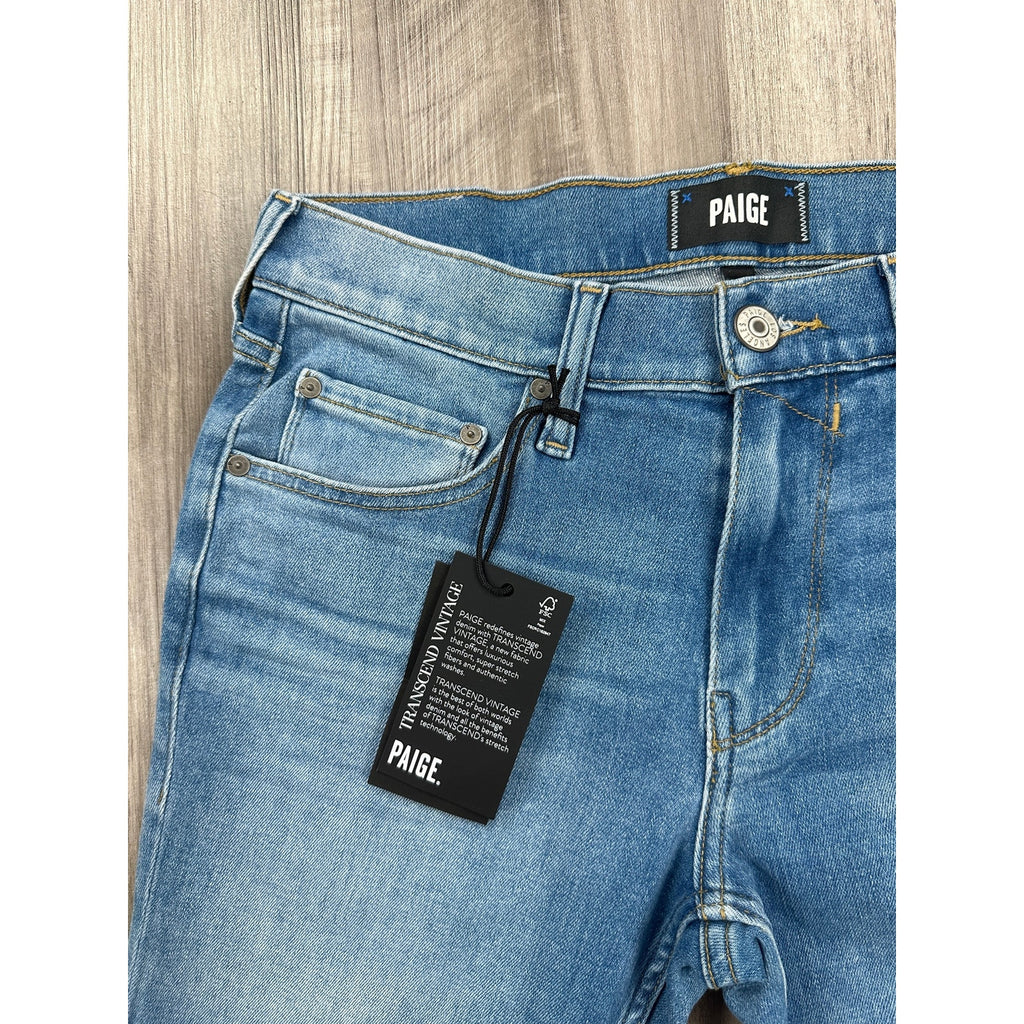 Paige Transcend Vintage Federal Nielson Slim Straight Jean in Nielson Blue — Size 29