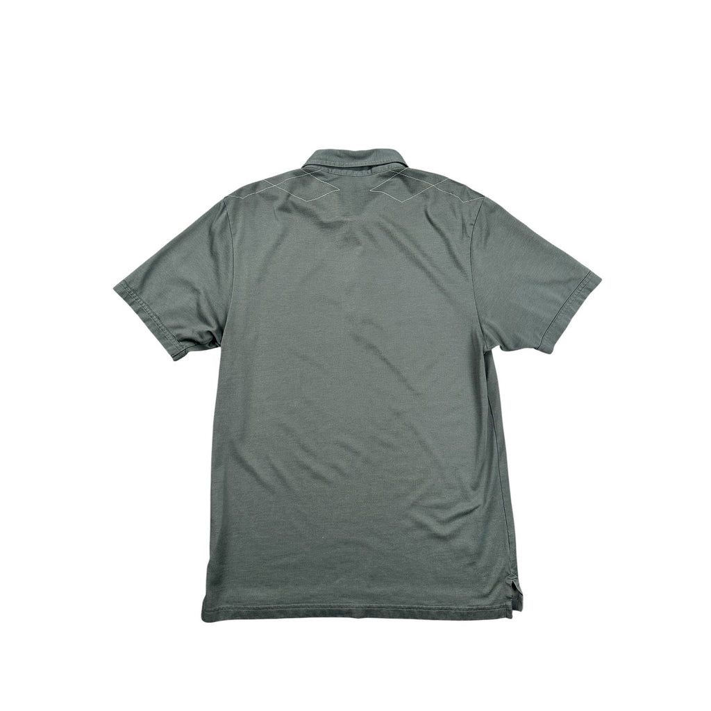 Travis Mathew Diamond Stitched Golf Polo Gray Pima Cotton — Size Medium
