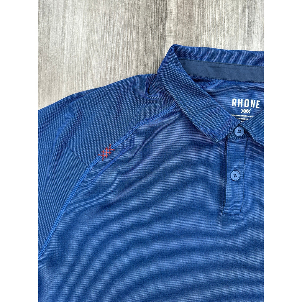 Rhone Delta Pique Performance Polo in Blue — Size 2XL // Preowned