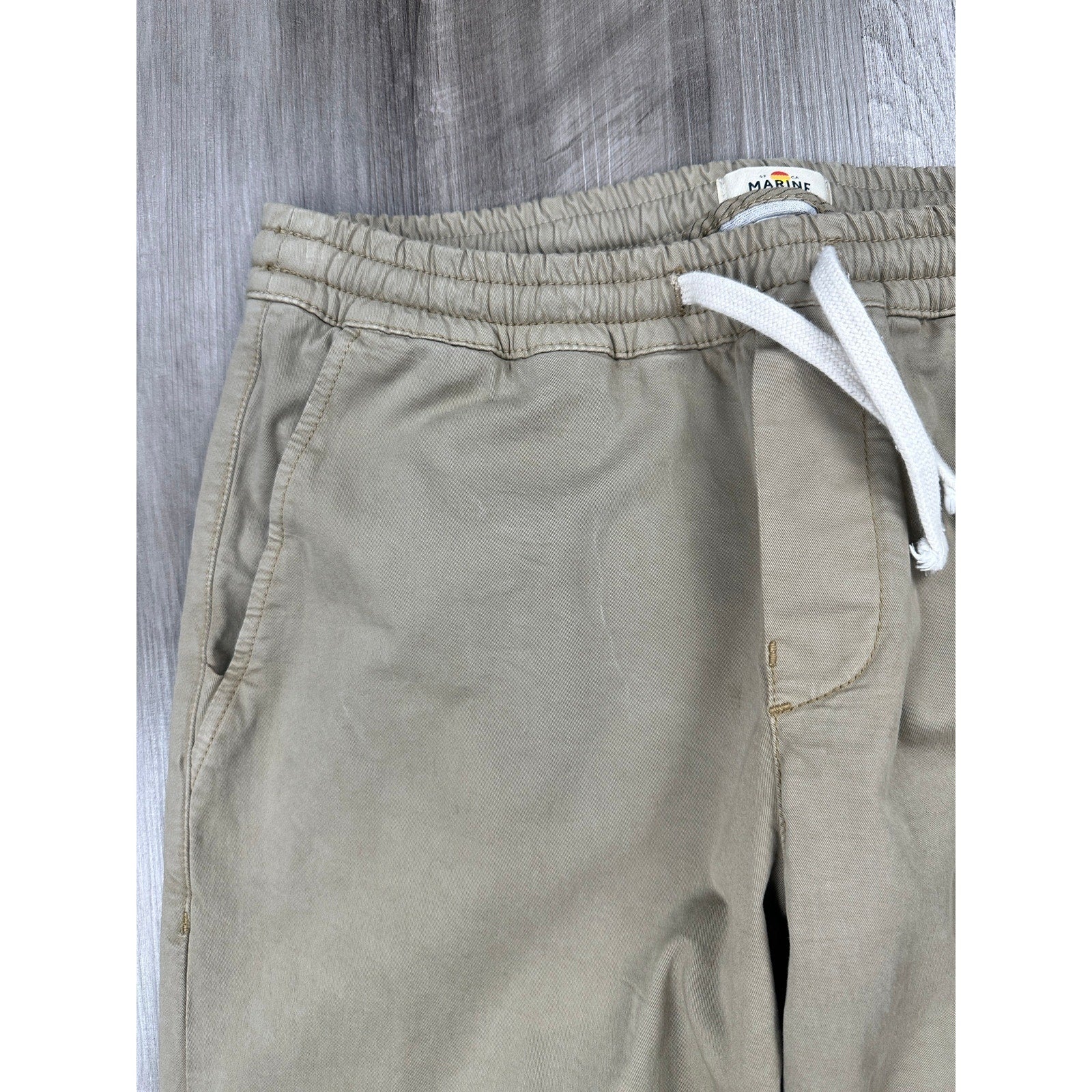 Marine Layer Saturday Athletic Fit Beach Pant in Tan — Size Medium // Preowned