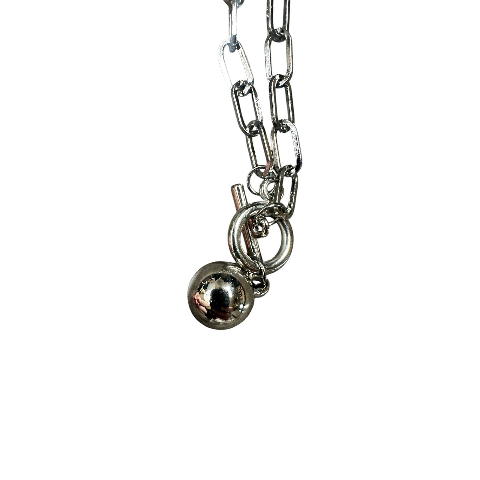Andrew Christian Ball and Chain Necklace in Silver — One Size