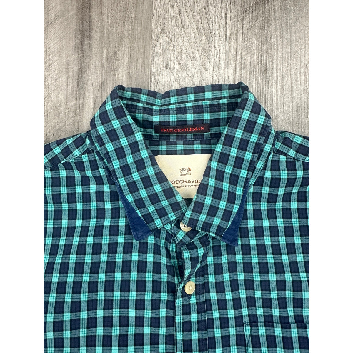 Scotch & Soda True Gentleman Plaid Long Sleeve Button Down Shirt — Size Large // Preowned