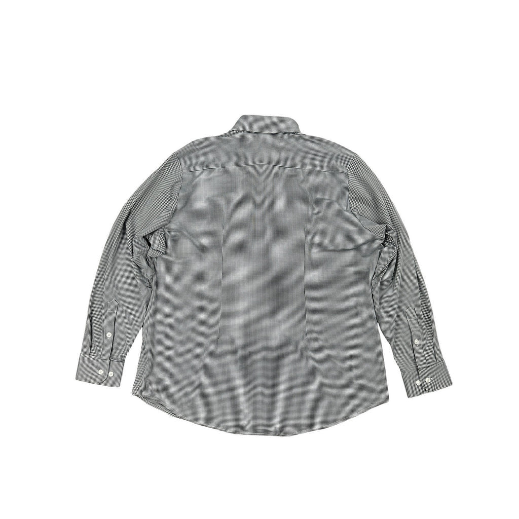 Mizzen+Main Spinnaker Collection Standard Fit Long Sleeve Button Dress Shirt in White and Black — Size XL // Preowned