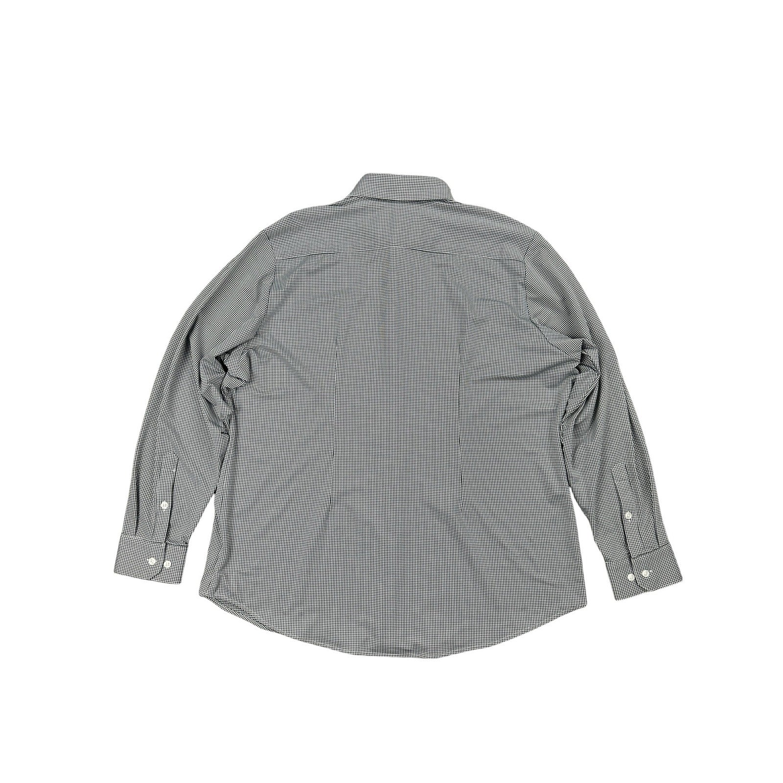 Mizzen+Main Spinnaker Collection Standard Fit Long Sleeve Button Dress Shirt in White and Black — Size XL // Preowned