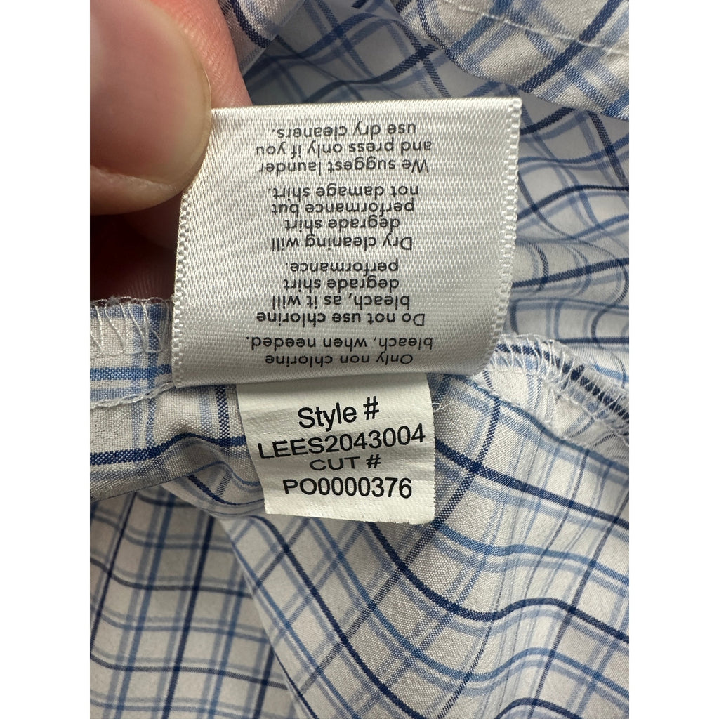 Mizzen+Main Leeward Performance Trim Fit Checkered Long Sleeve Button Down Shirt — Size XL // Preowned