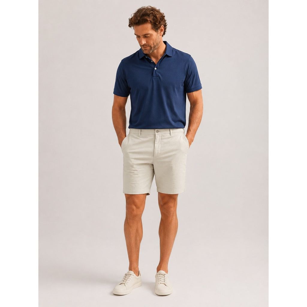 Peter Millar Shackleford Classic Fit Performance Hybrid Short in Sand — Size 40