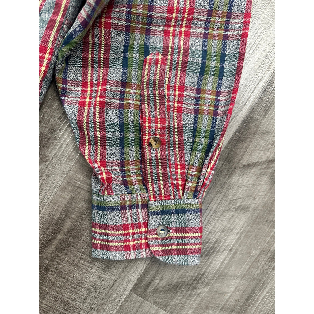 GANT Herringbone Harbor Plaid Long Sleeve Button Down Shirt — Size XL // Preowned