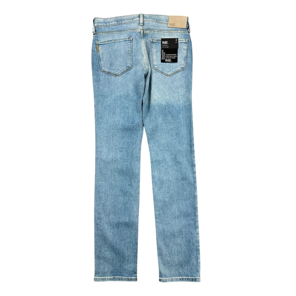 Paige Transcend Vintage Federal Nielson Slim Straight Jean in Nielson Blue — Size 29