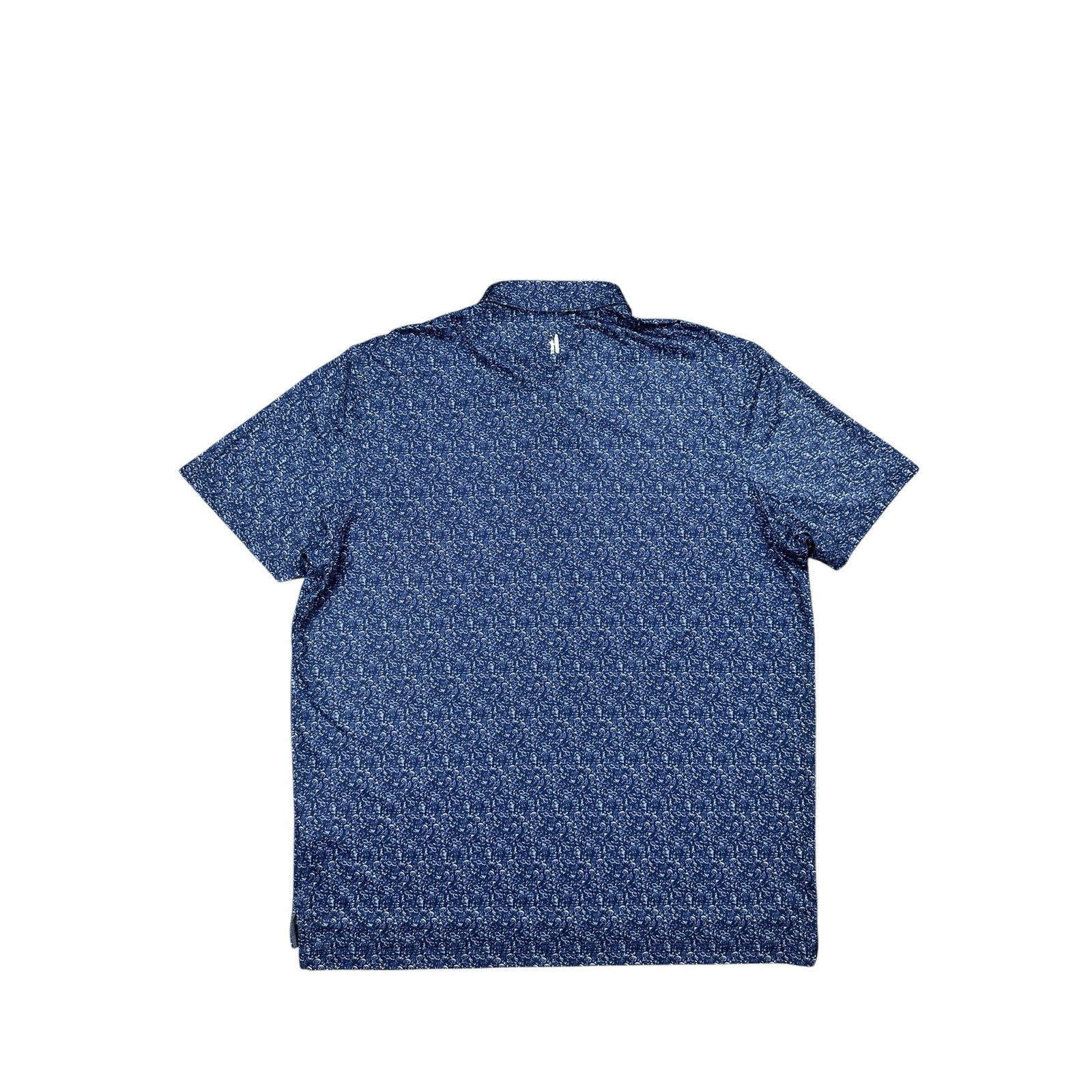 Johnnie-O Boggins Performance Jersey Golf Polo in Navy, White — Size XL // Preowned