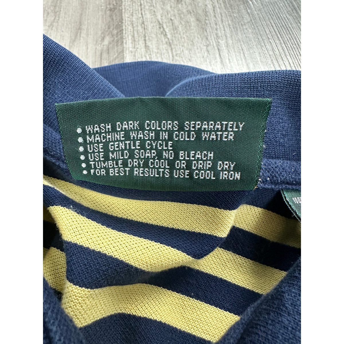 Masters Collection 60's Two Ply Mercerized Striped Classic Pique Polo — Size Large // Preowned