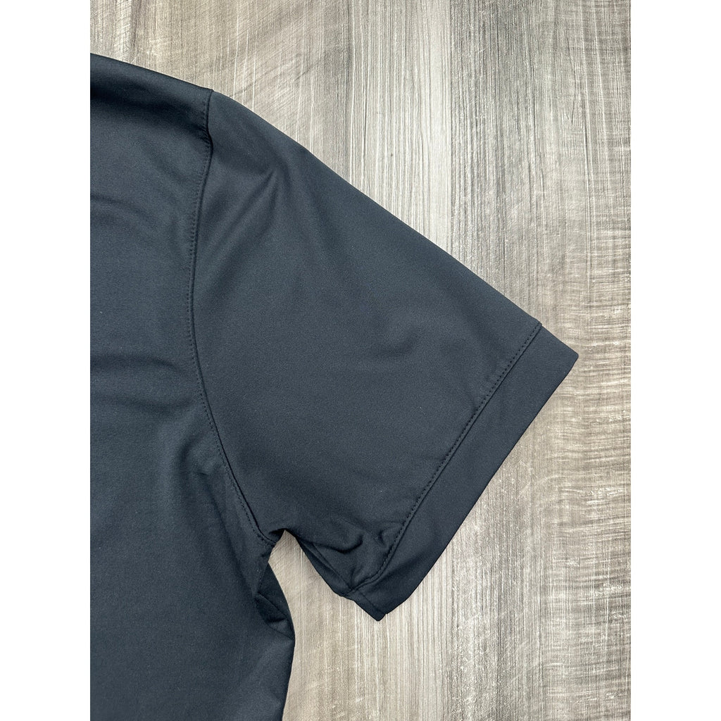 Mizzen+Main Black Solid Versa Trim Short Sleeve Polo in Black — Size Large // Preowned