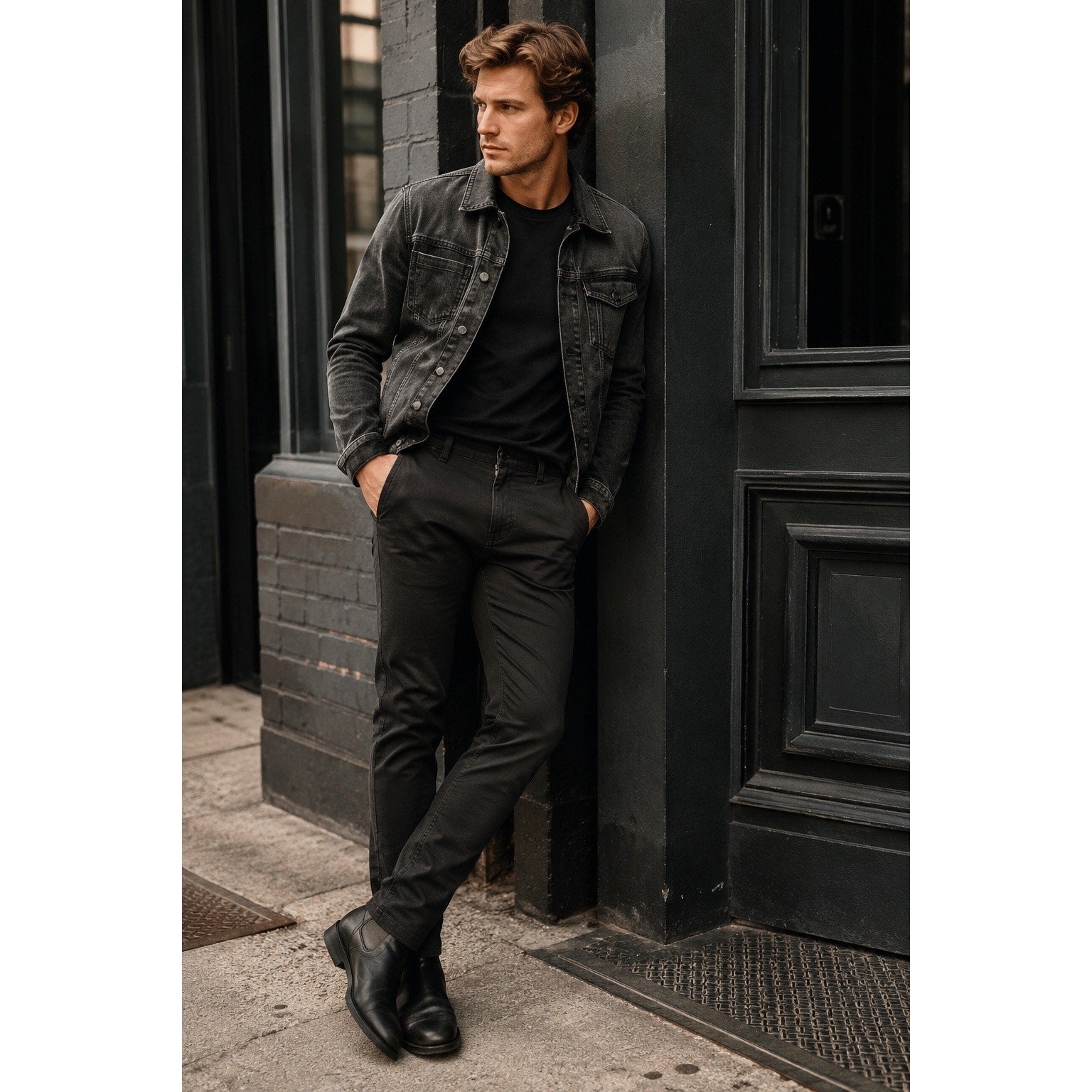 G-Star Raw Skinny Bracket Superstretch Twill Chino Pants in Dark Black — Size 33