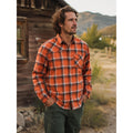 Howler Bros Harker Flannel Plaid Long Sleeve Shirt in Burnt Orange, Black, Gray — Size XL // Preowned