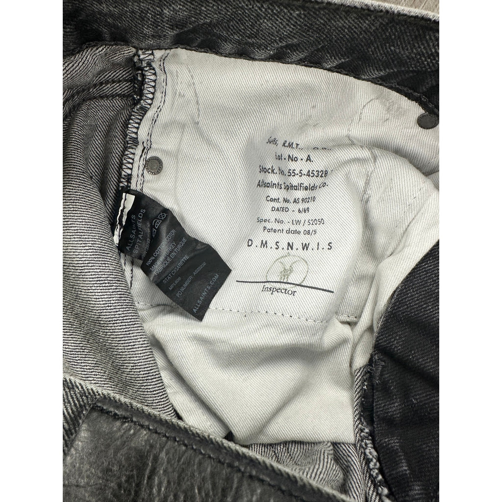 All Saints Cigarette Skinny Jean in Washed Black — Size 28 // Preowned