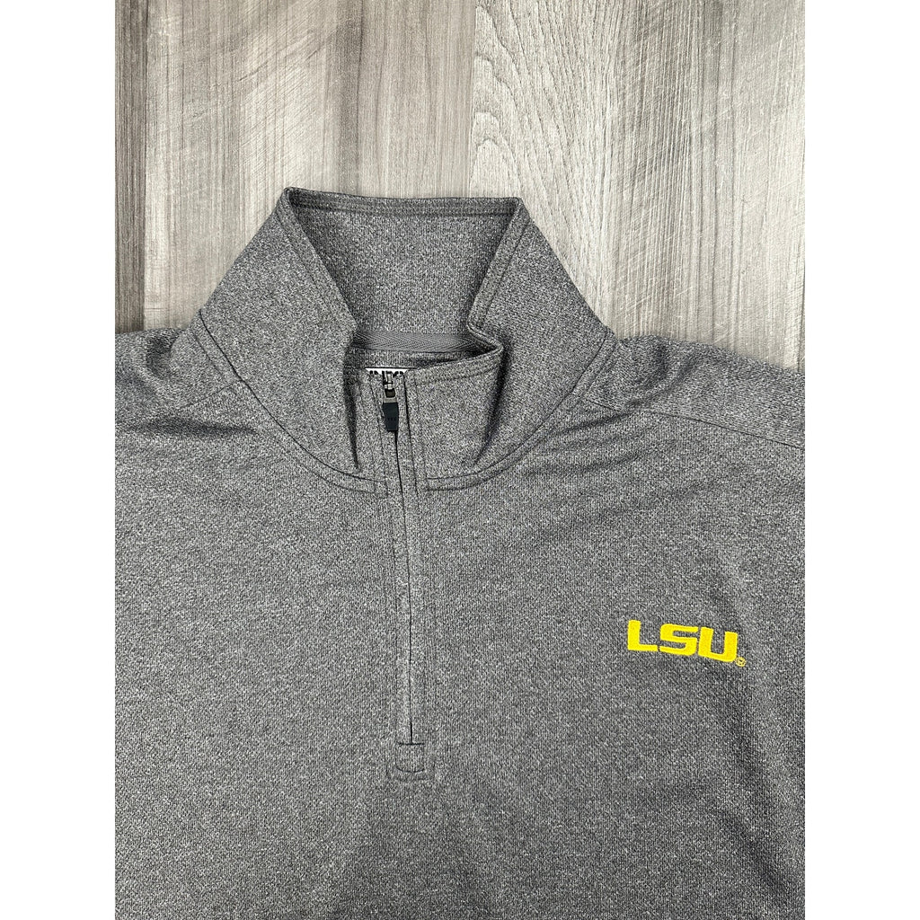 Majestic Section 101 LSU Tigers Performance Quarter Zip Pullover — Size XL