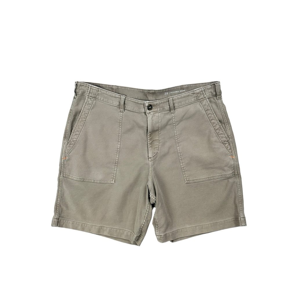 The Normal Brand Comfort Terry Utility Shorts in Brown — Size 38 // Preowned
