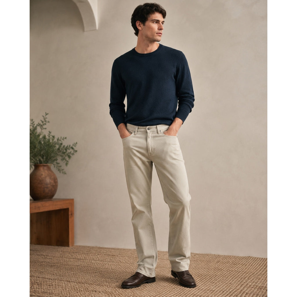AG Adriano Goldschmied Protégé Straight Leg Pants in Cornsilk — Size 36x34 // Preowned