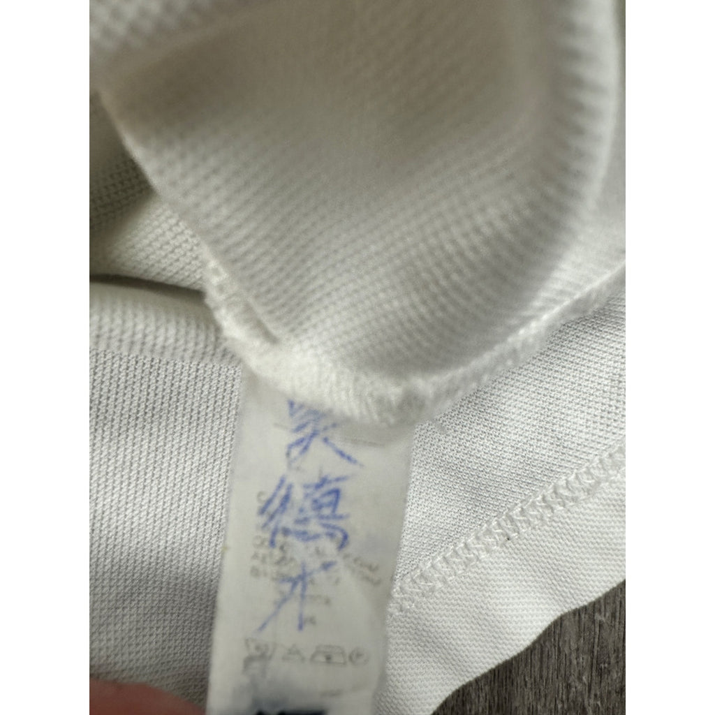 Paul & Shark Yachting Made in Italy Vintage Rainbow Stripe Collar Polo in White with Rainbow — Size Large // Preowned
