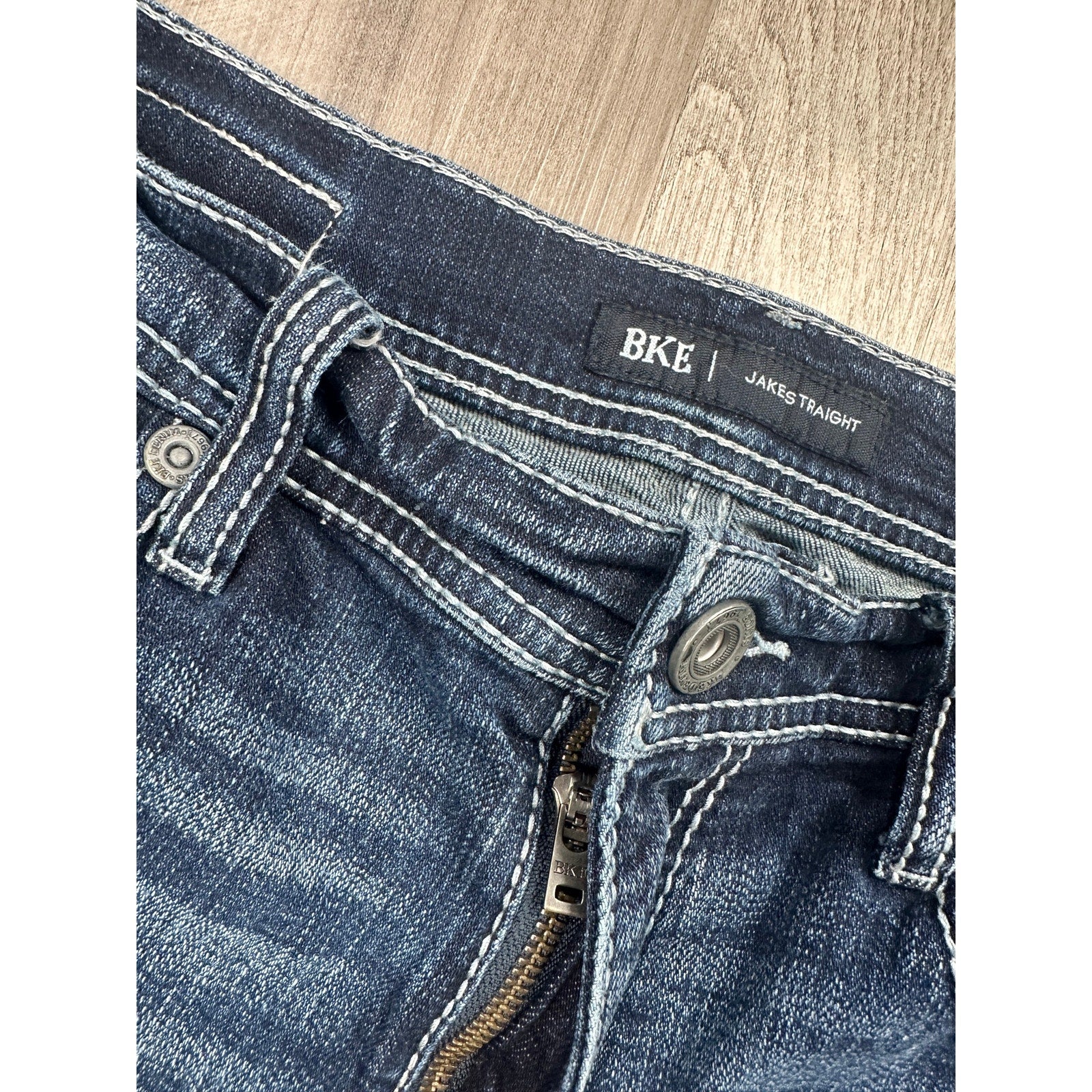 BKE Jake Stretch Straight Litt Jeans in Blue — Size 32x32 // Preowned