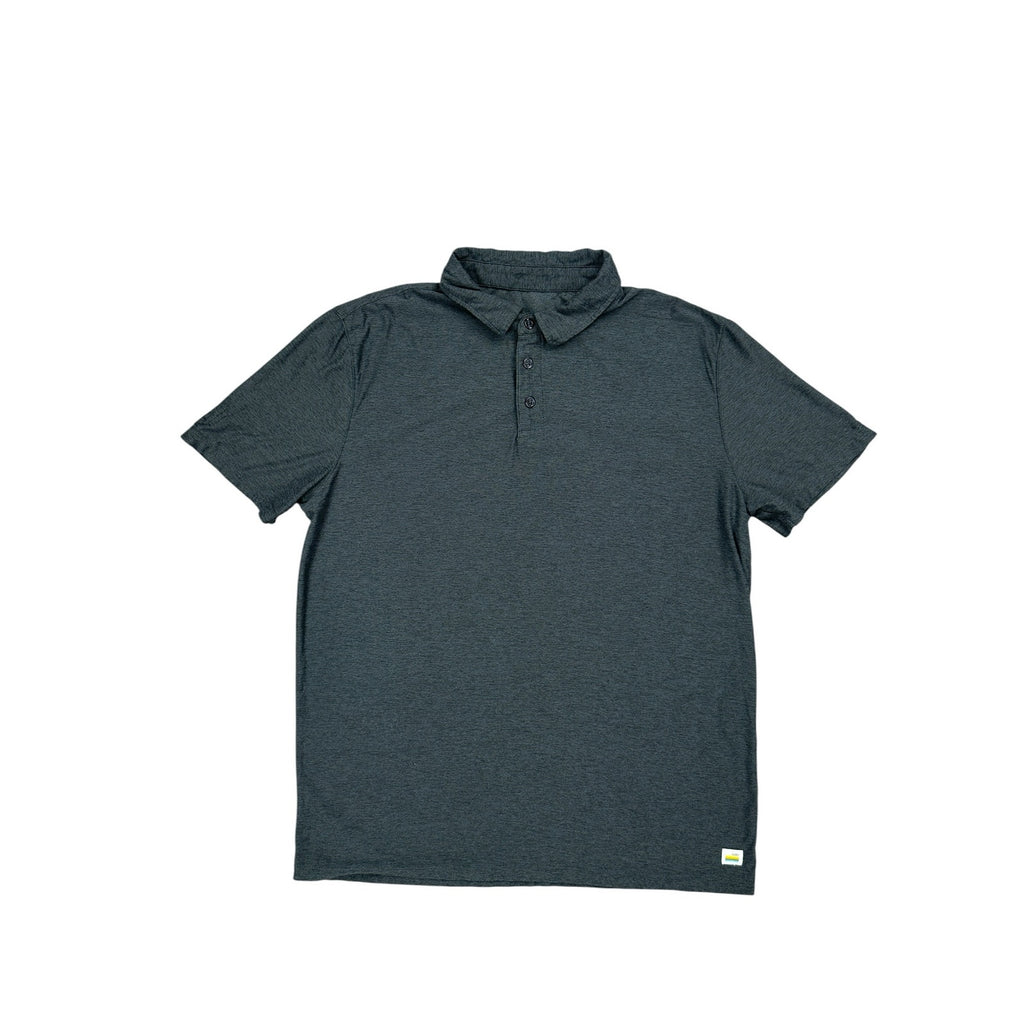 Vuori Strato Tech Polo in Heather Charcoal — Size Medium // Preowned