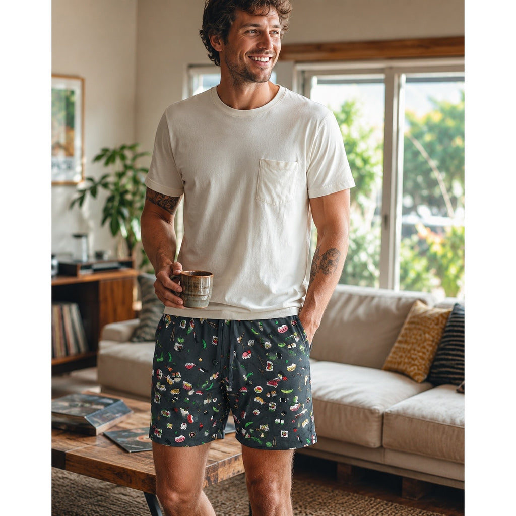 Saxx Sushi Doobie Doo Snooze Shorts in Charcoal — Size 2XL // Preowned
