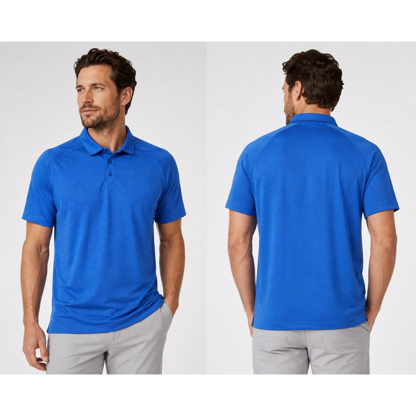 Rhone Delta Pique Performance Polo in Blue — Size Large // Preowned