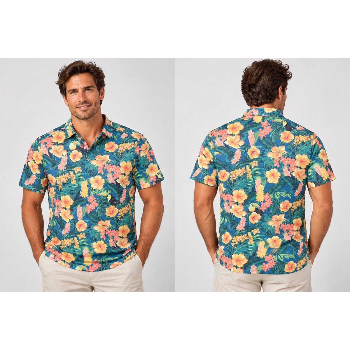 Tommy Bahama Toucan Paradise IslandZone Polo — Size XL