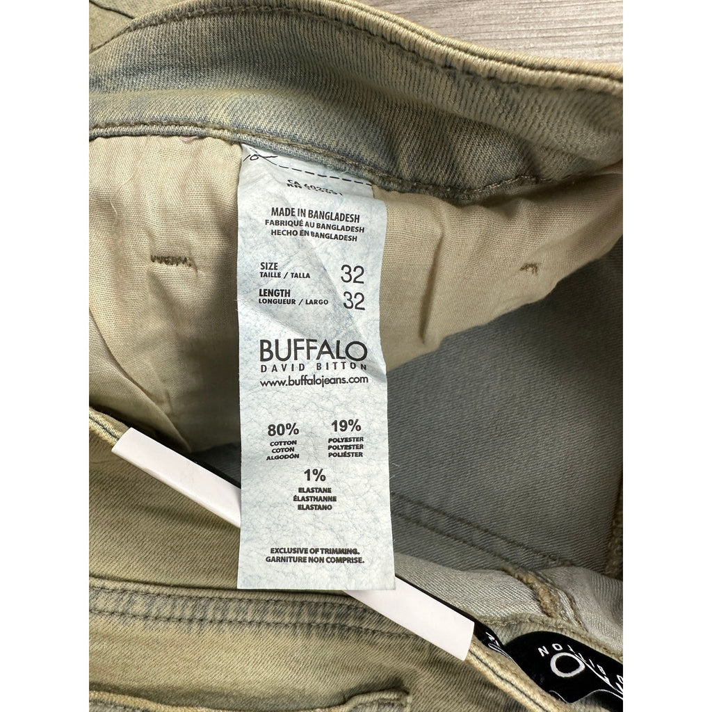 Buffalo David Bitton Ash Slim Stretch Jean in Dirty Blasted Wash — Size 32x32